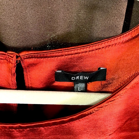 Ladies NWT Drew Blouse, Size L, Burnt Orange with wrap around tie, stunning - Picture 3 of 4